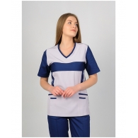 Блуза MedLife Uniforms Алина с U-образной шеей и нагрудной вставкой
