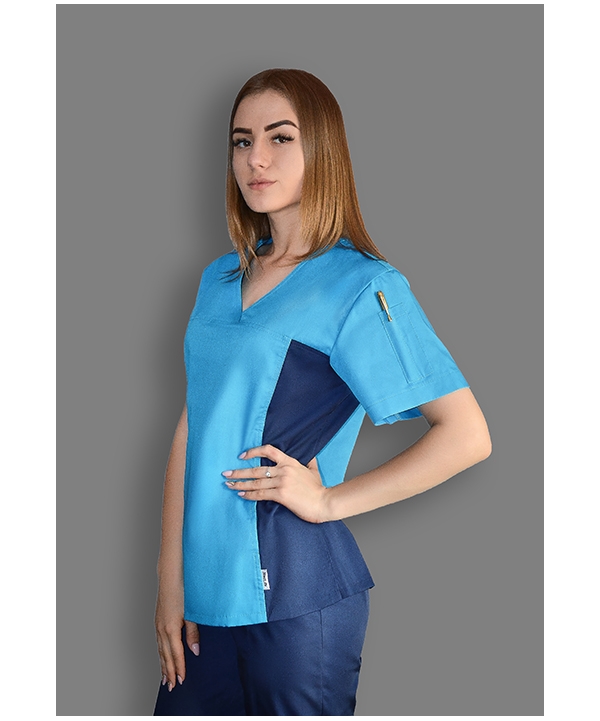 Блуза MedLife Uniforms Ангеліна з бічними вставками