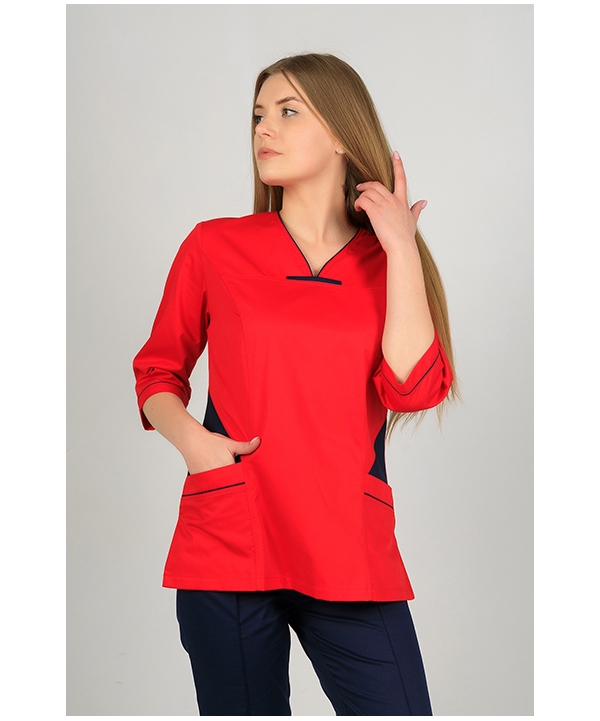 Блуза MedLife Uniforms Ксенія з краплеподібною шиєю